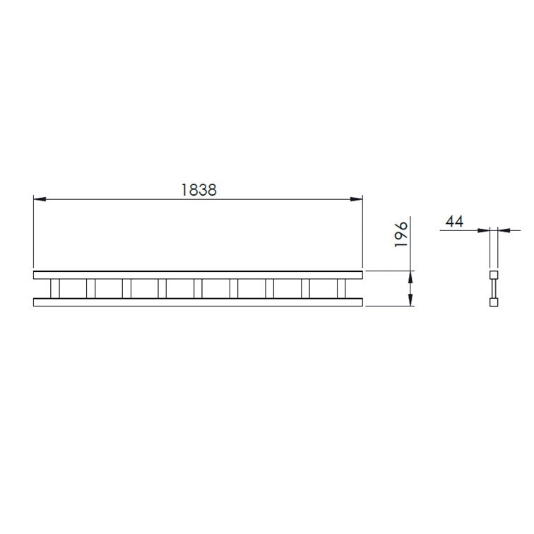 Front Panel for Pergola - 2m