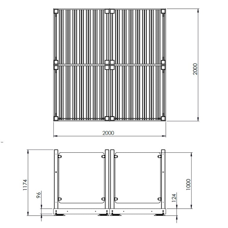 4 Panel Glass Balustrade