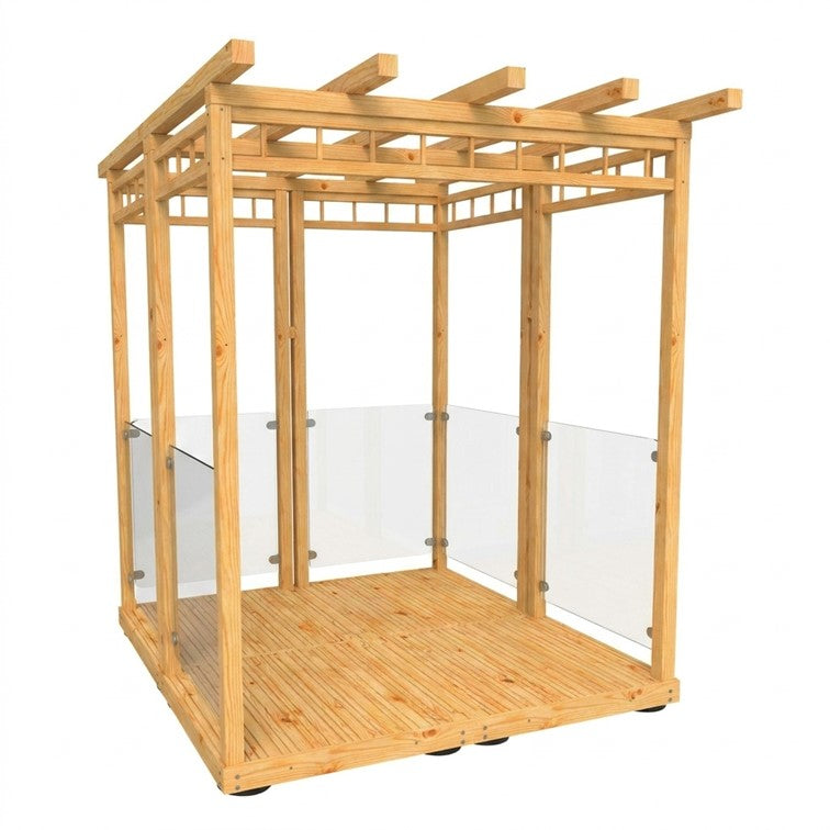 4 Panel Glass Pergola