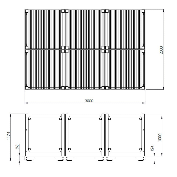 6 Panel Glass Balustrade