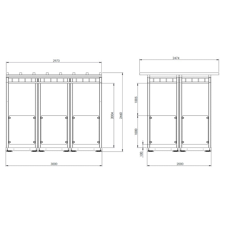 6 Panel Glass Pergola
