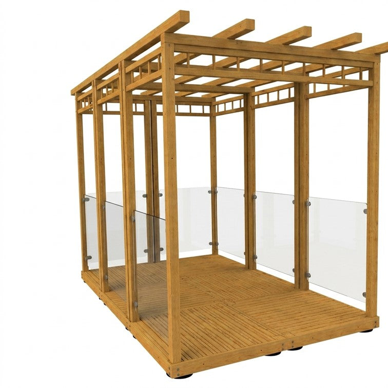 6 Panel Glass Pergola Depth
