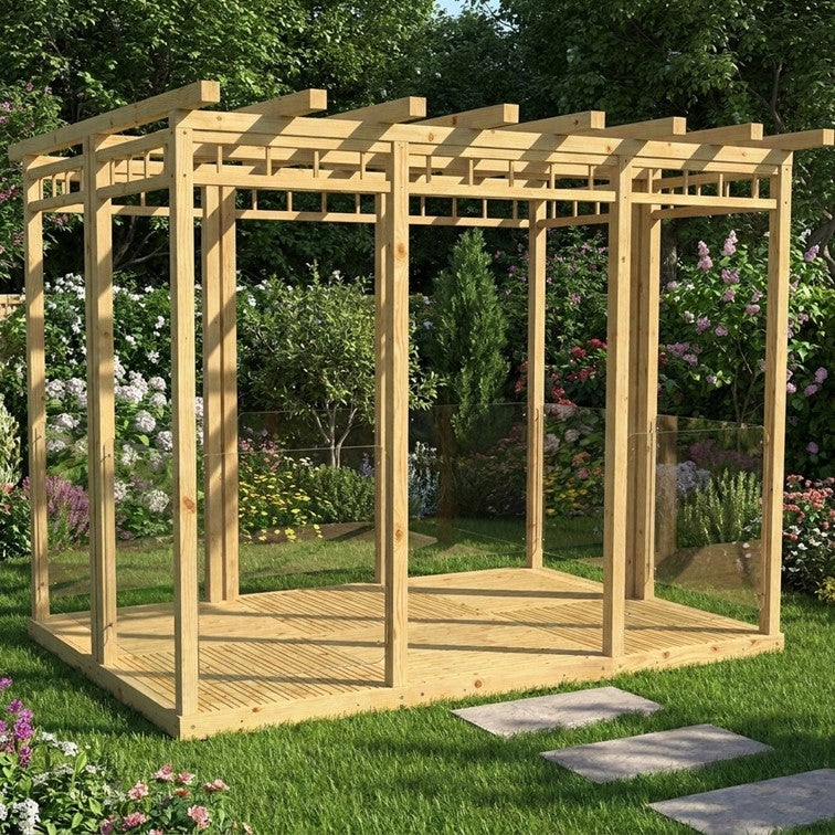 6 Panel Glass Pergola PLUS