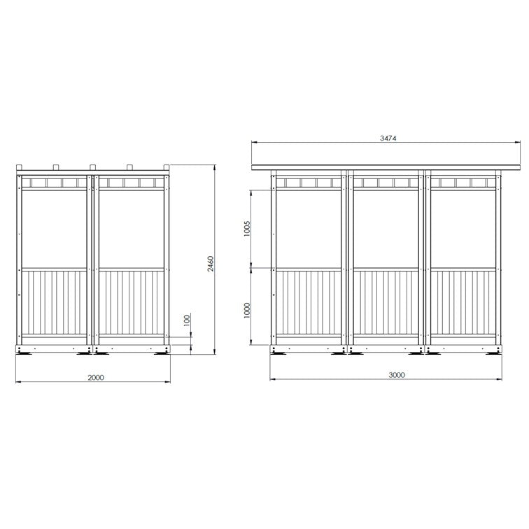 6 Panel Timber Pergola PLUS