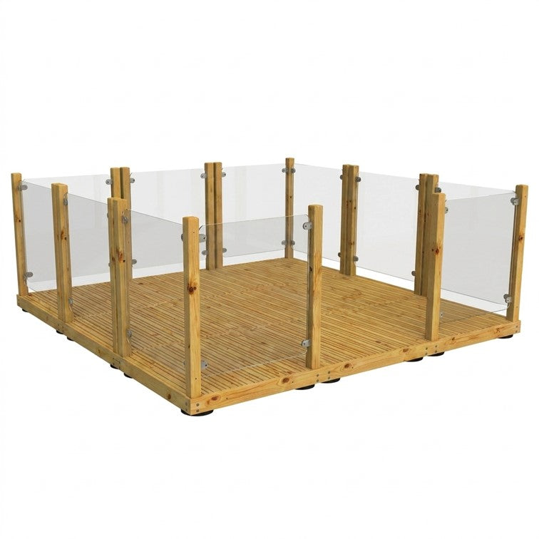 9 Panel Glass Balustrade PLUS