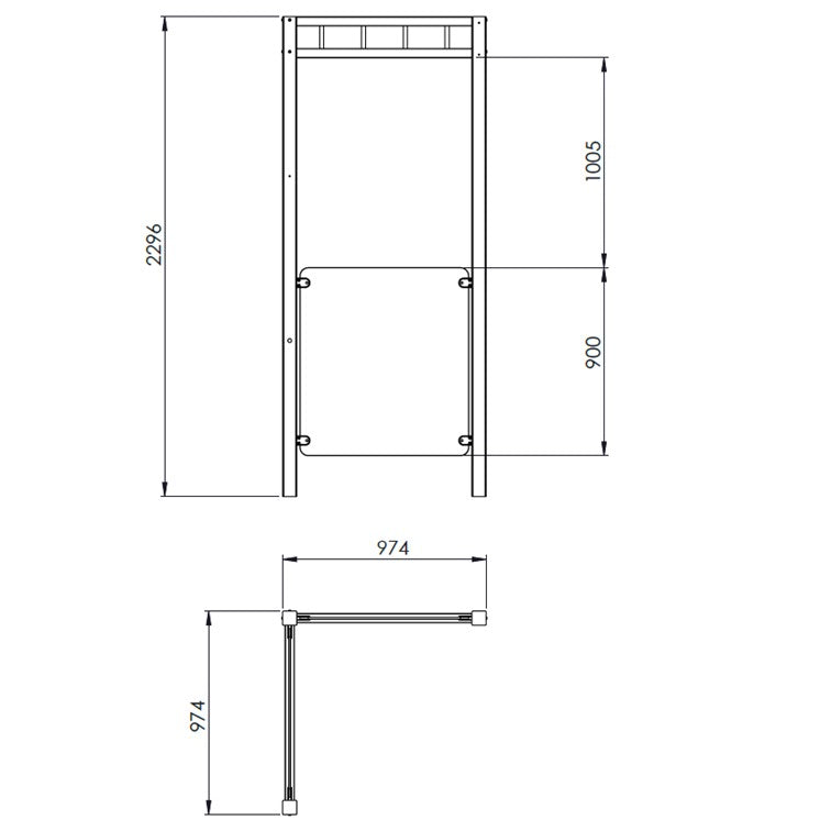 Glass Pergola Panel Corner