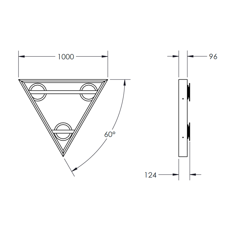 1m x 60° Triangle Structural Panel