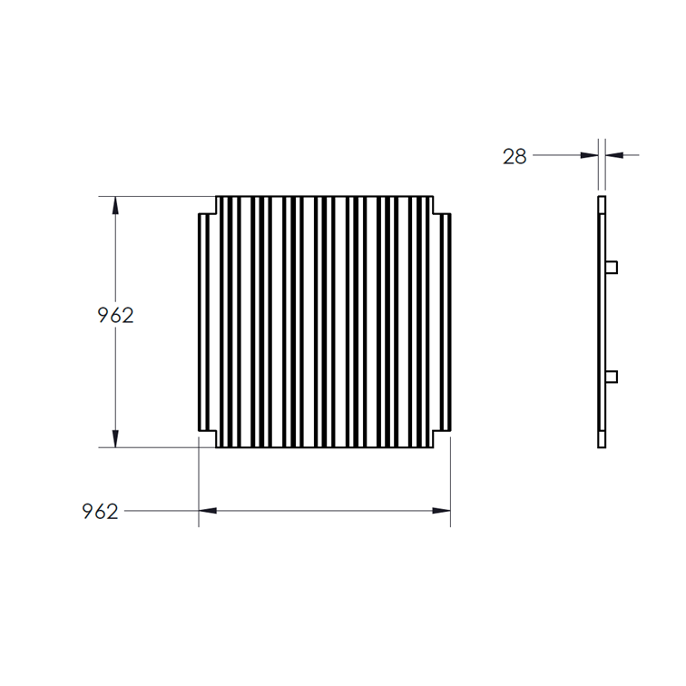 1m x 1m Top Panel