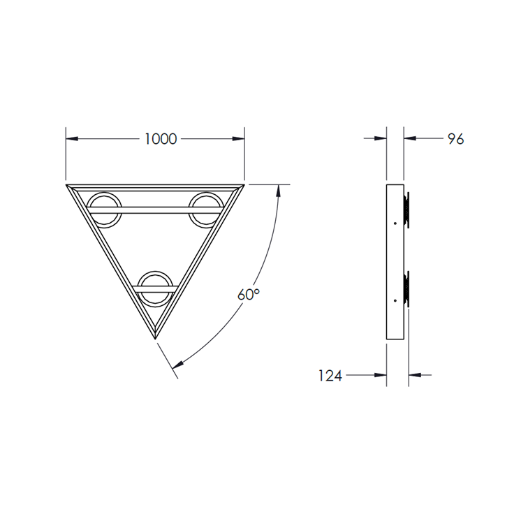 1m x 60° Top Panel